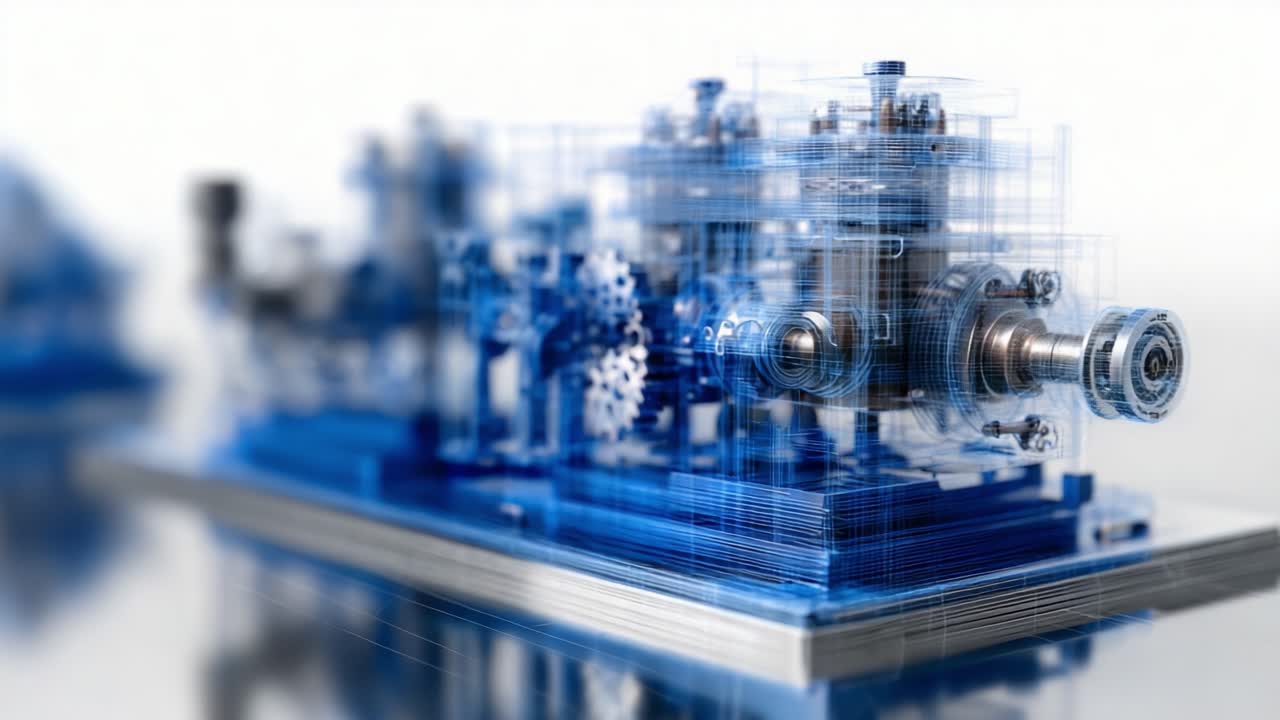 Exploring the Intricacies of Modern Machinery: A Detailed Look at a Semi-Transparent Engine Component in Engineering Design and Development Processes