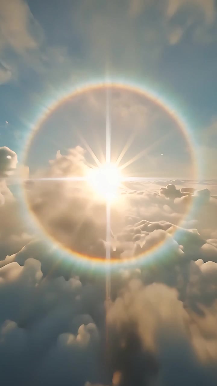 Sfondo per Adorazione 4K: Croce Cristiana e Luce Celeste