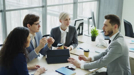 business meeting in modern office