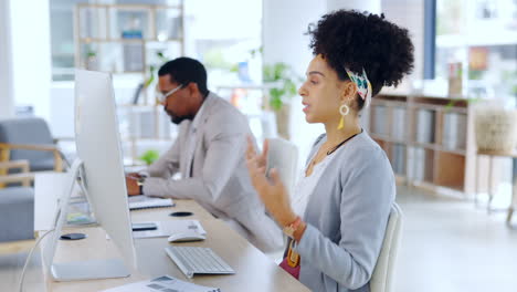 mujer de negocios, videollamada