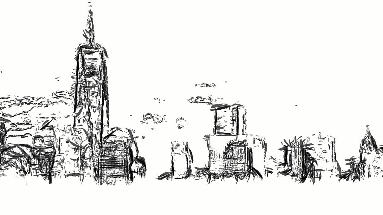 뉴욕시의 스카이라인과 고층 빌딩