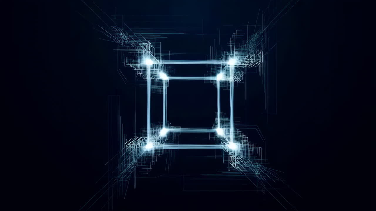 Abstract Digital Network Connection Loop