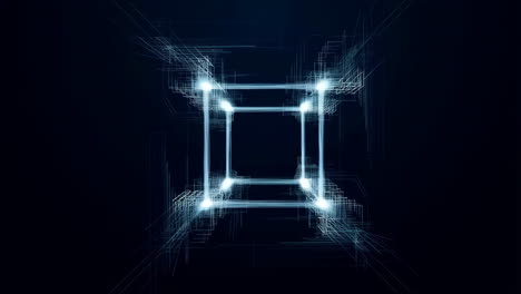 abstract digital network connection loop