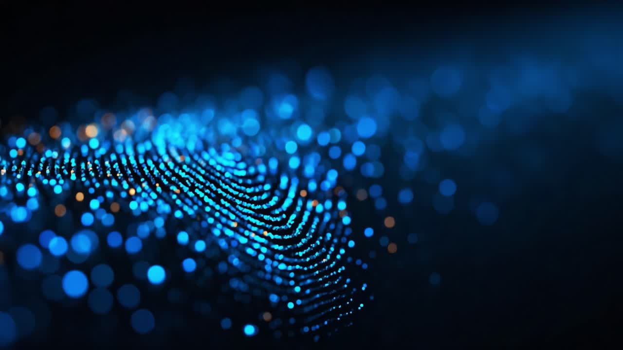 A Captivating Journey Through Swaying Light: A Stunning Display of Blue Particles That Move Gracefully Across the Screen, Creating a Mesmerizing Visual Experience