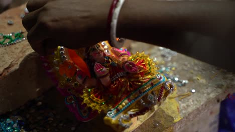 An-artist-is-making-an-idol-of-a-Hindu-deity