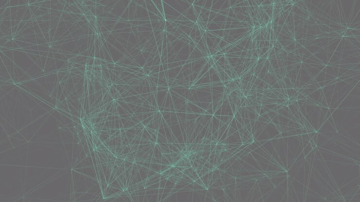 Animation of network of connections over dark background