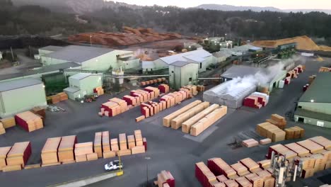 south coast lumber company, brookings, oregon. aerial rising