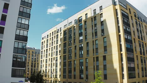 modern apartment buildings in a city