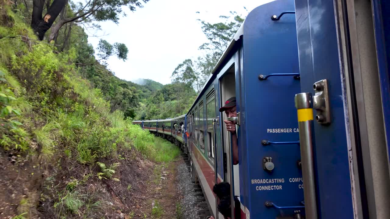Train Journey Through the Lush Green Hills of Sri Lanka