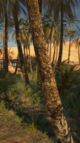 palmeras en un oasis del desierto
