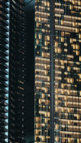 modern skyscrapers at night