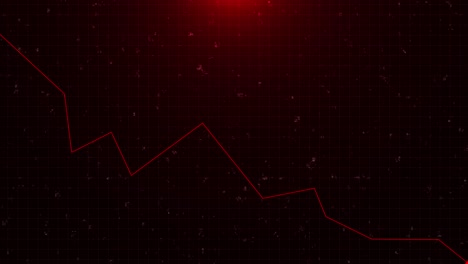 red candles stock market down display stock market arrow graph drop arrow down red background money