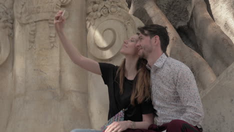 Happy-selfie-during-the-walk-outdoors