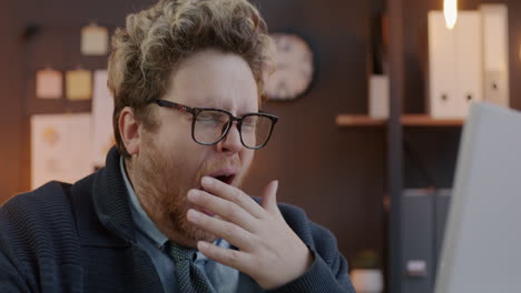 sleepy business man