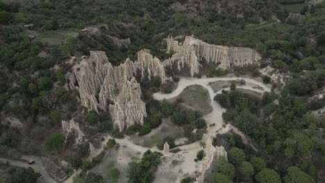 dramatic fairy chimney tourism destination les orgues in the pyrenees