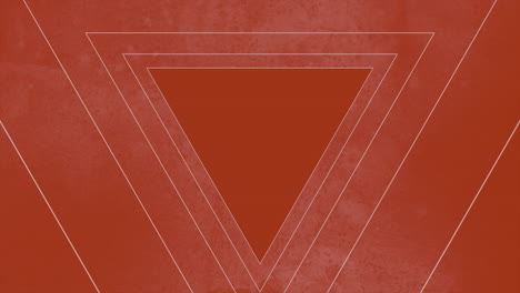 abstract and spiral geometric triangles on red pattern