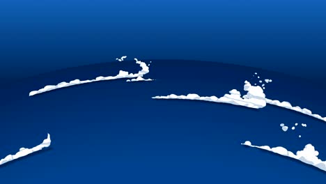 smoke animation from fast movement. animation element for game. cartoon steam clouds. loop blue animation.
