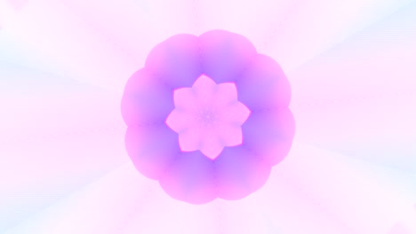 abstract 3d geometric art with kaleidoscope effect. pink background.