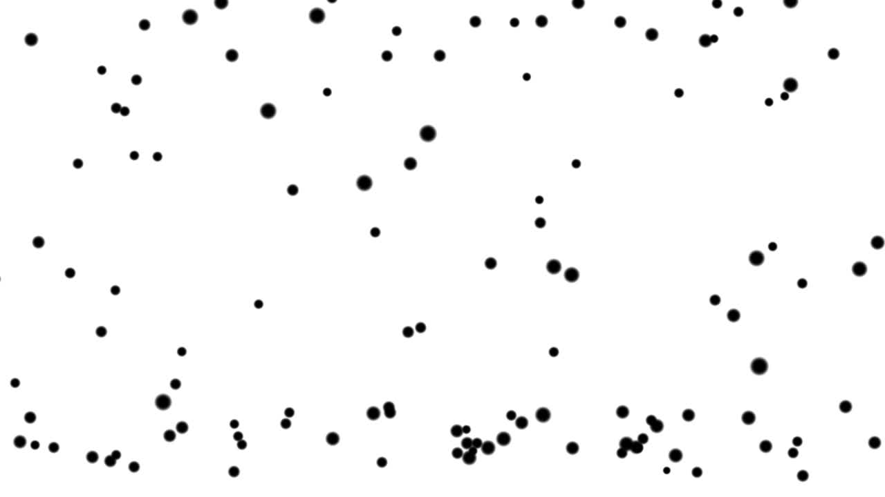 흑색 공이 지상에서 반이고 색 배경에서 움직이는 애니메이션