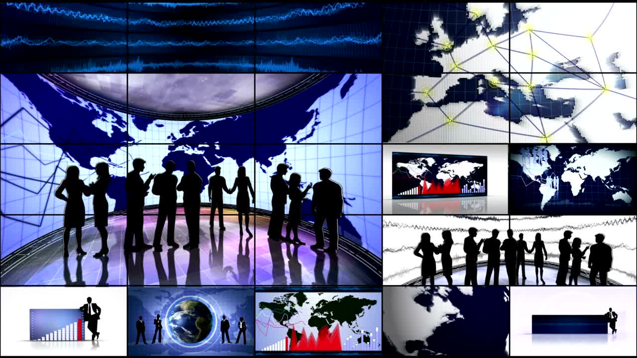 비즈니스 컨셉 몬태지, 애니메이션, 렌더링, 배경