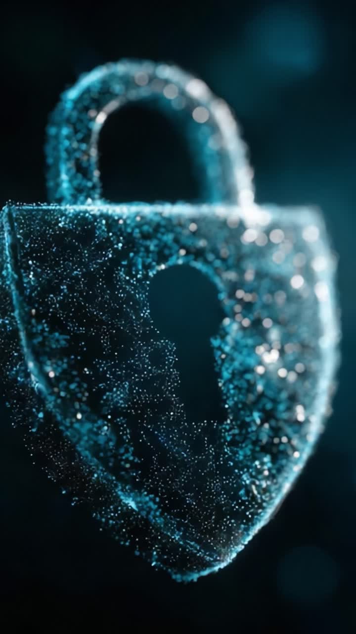 A Stunning Visual Representation of a Digital Lock, Illuminated by a Mesmerizing Blue Glow, Symbolizing Security and Protection in the Digital Age