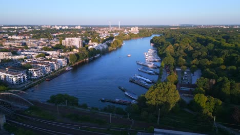 treptower park river city berlin germany summer day