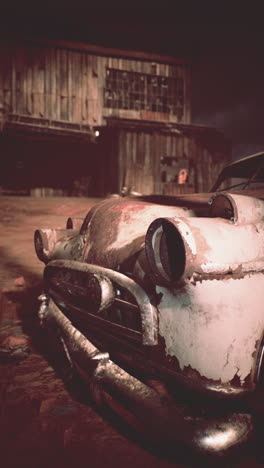 rusty vintage car