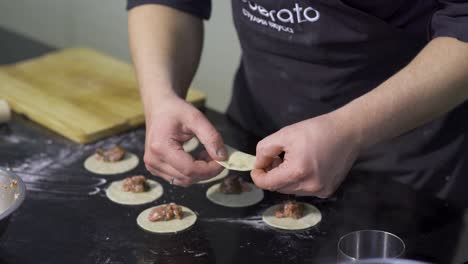 making homemade dumplings