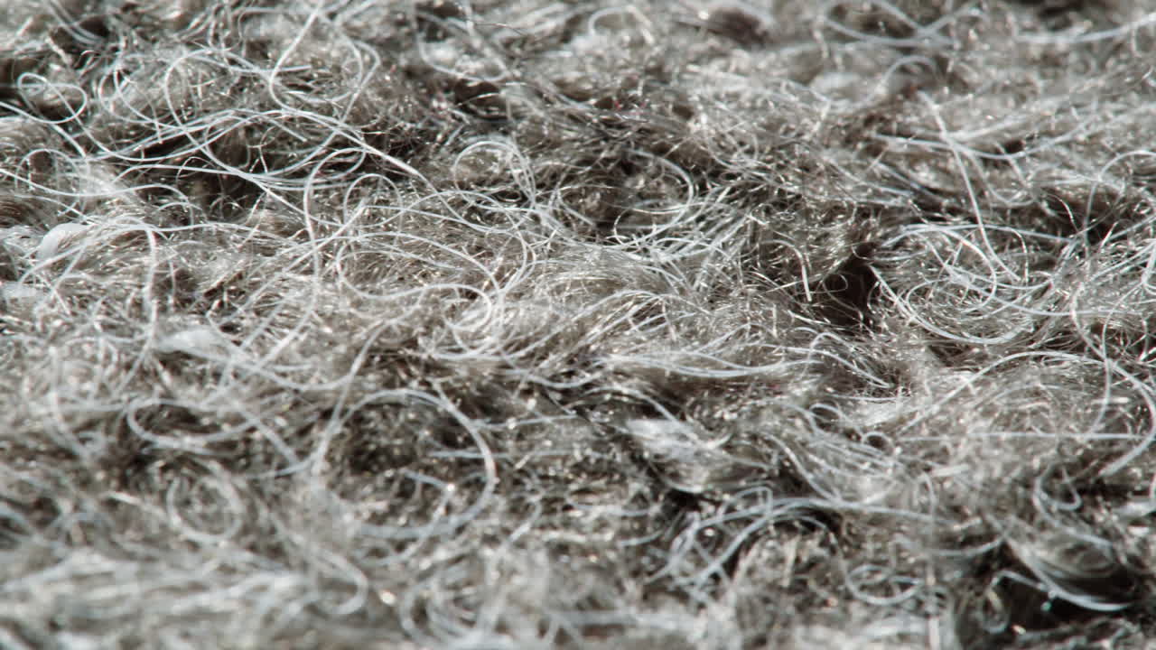 Close-up view of a gray fabric texture