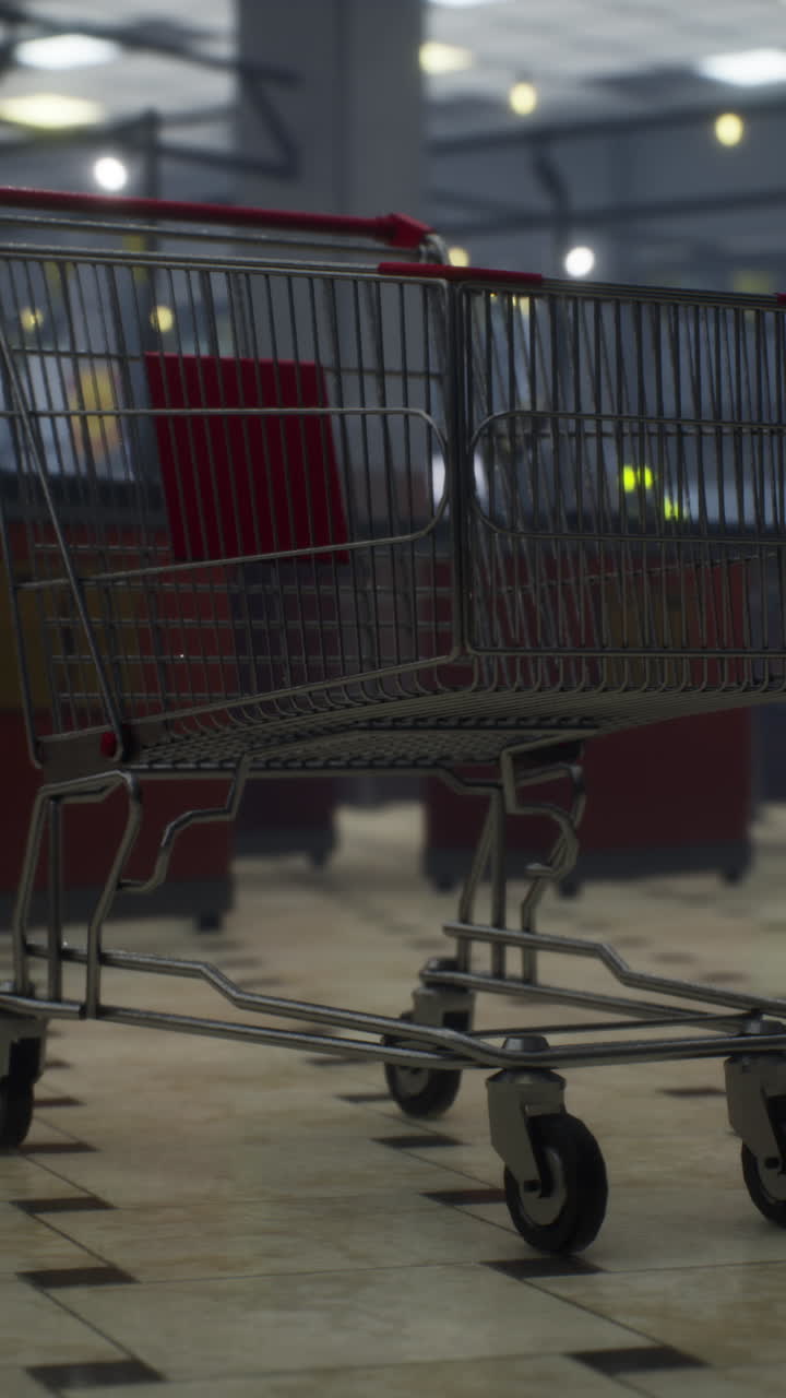 슈퍼마켓 의 빈 쇼핑 카트