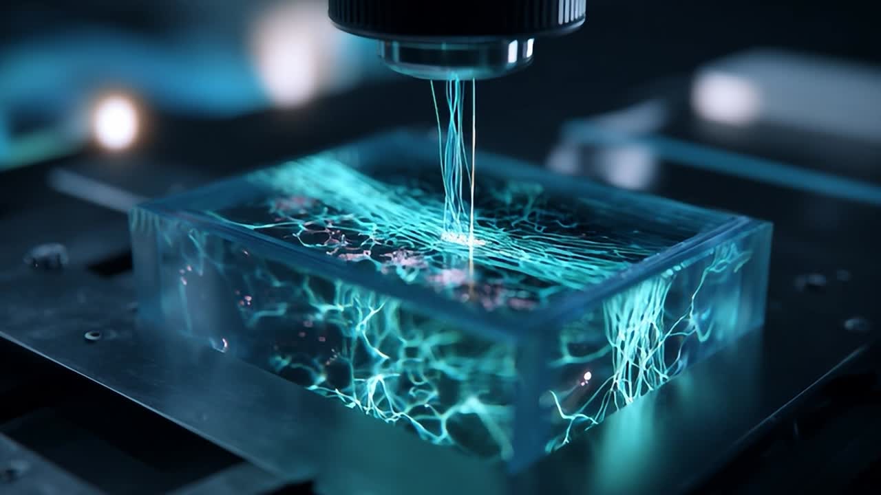 Exploring advanced technology with laser beams in a laboratory setting