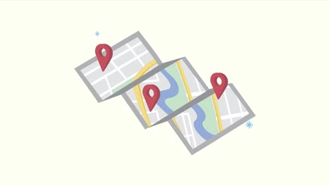 animación del servicio de ubicación gps con pin en el mapa