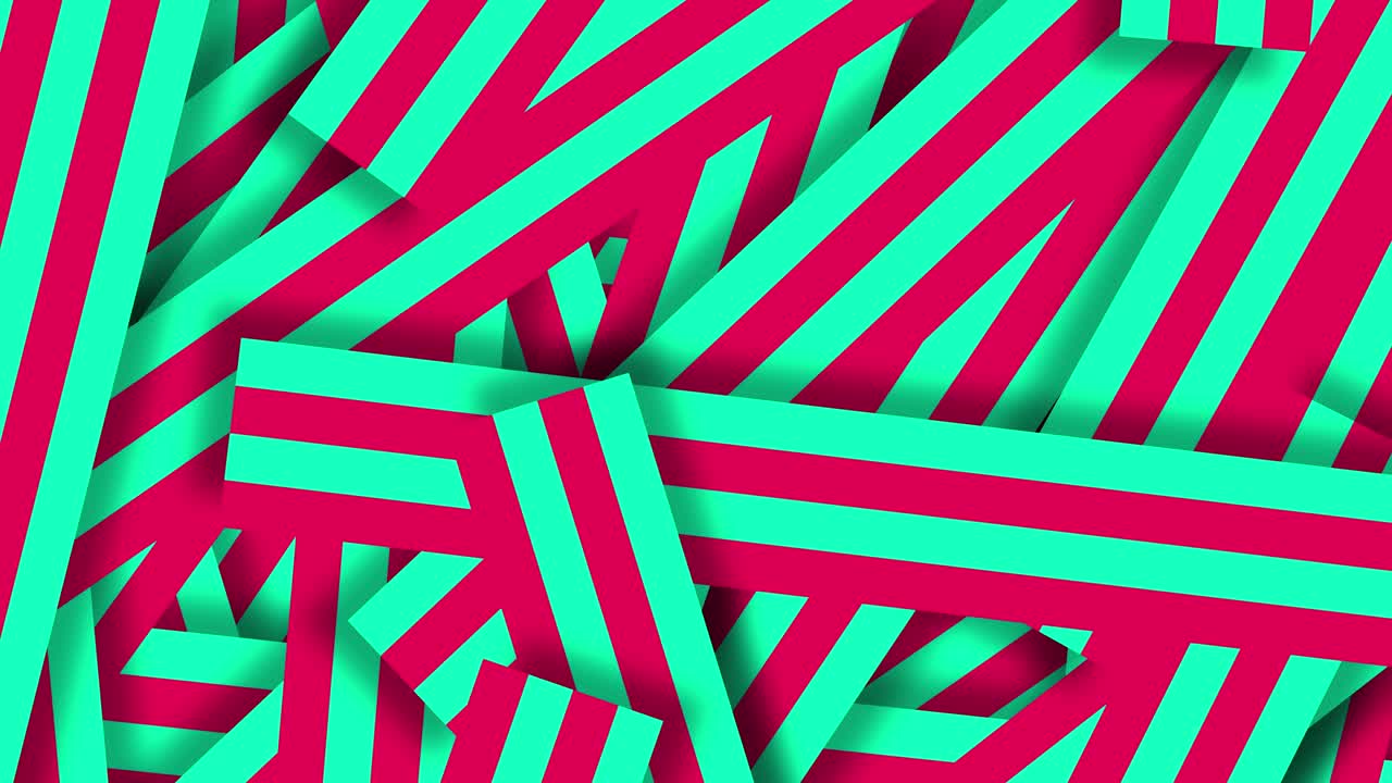 diseño de línea rosa y verde en 3d