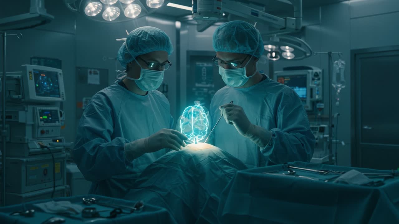 Surgeons Performing Advanced Brain Surgery with Augmented Reality ...
