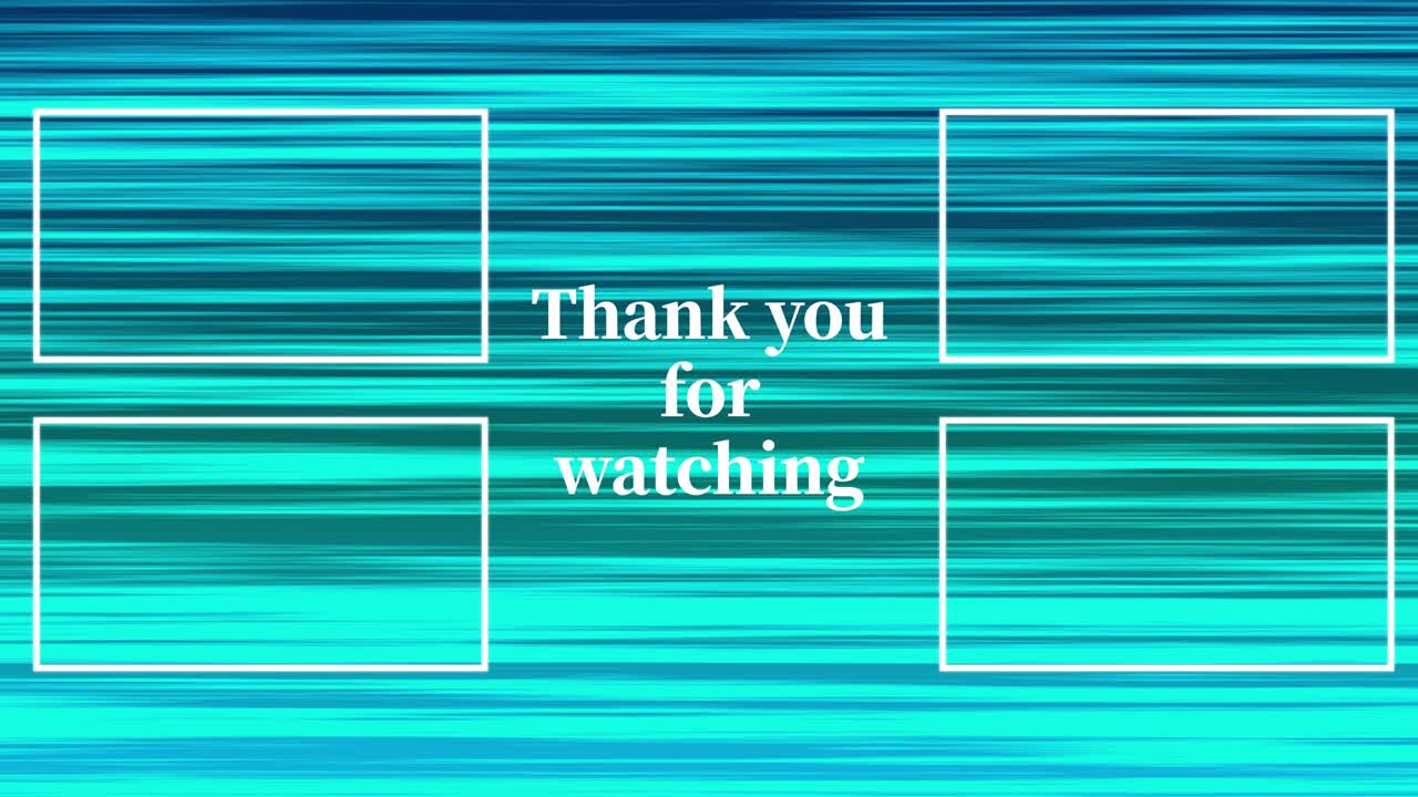 라인 그라데이션 엔드 카드 엔딩 스크린 모션 그래픽