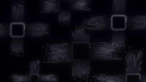 hightech animation glowing digital pathways connecting microchip nodes complexity of computing