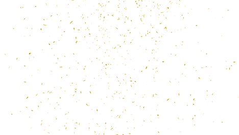 el confeti dorado cayendo.
