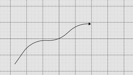 stock price chart on the notebook page. growth and decline dynamics. creative financial concept.