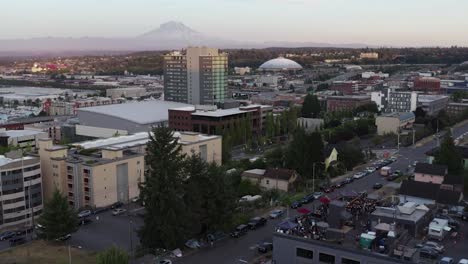 people at the rooftop concert in downtown tacoma in the pierce county, washington, united states