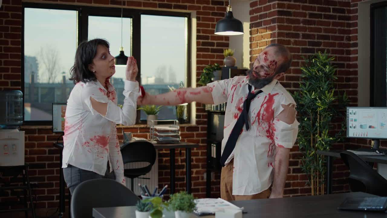 In love creepy loving brain-eating undead man proposing to his creepy fiancee