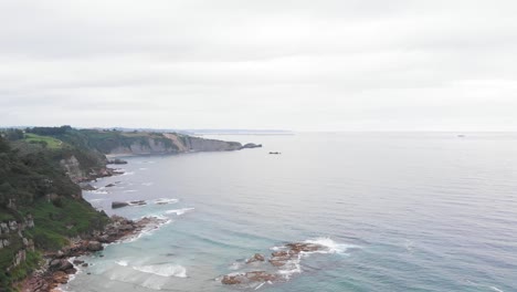 aerial shot of a beautiful coastline