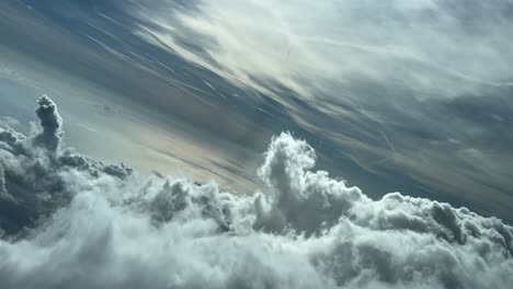 stunning aerial view of fluffy clouds from above