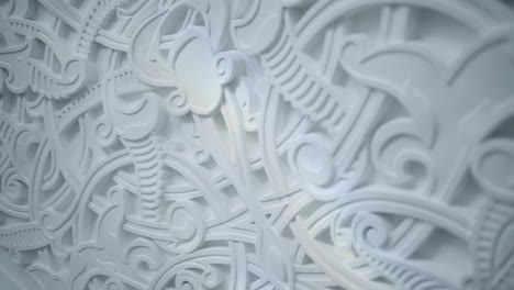 white relief carving pattern