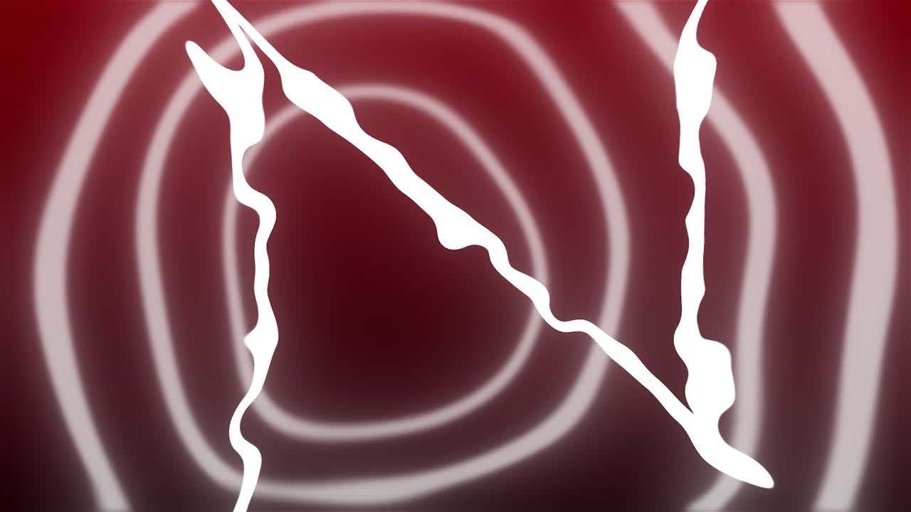 Abstract Red and White Concentric Circles