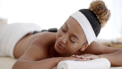 young woman on spa treatment