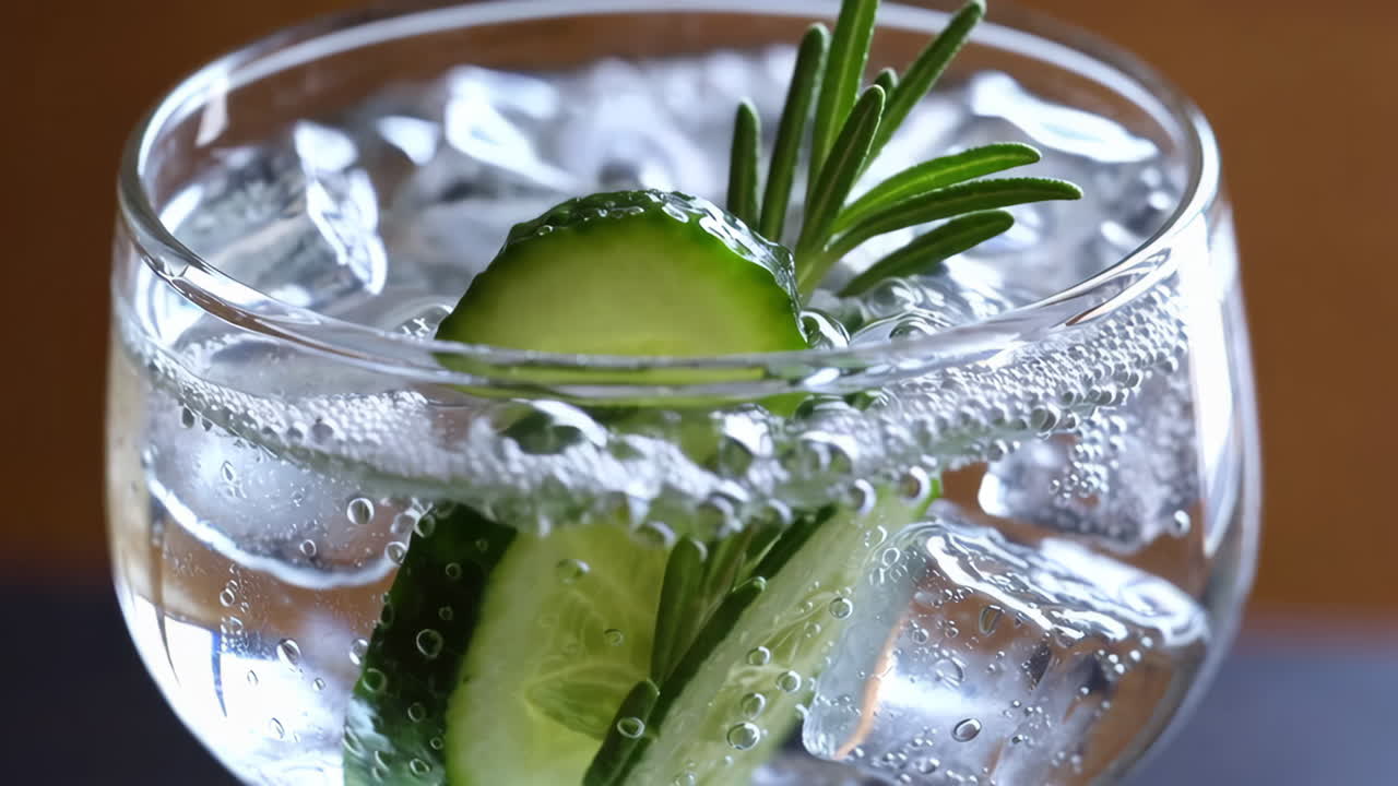 Gin and Tonic with Cucumber and Rosemary