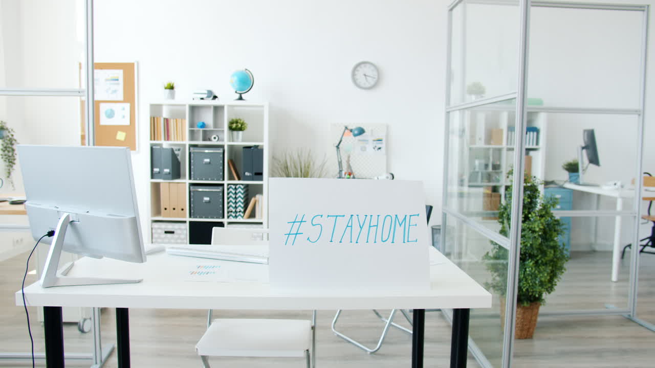 Empty Home Office During Pandemic