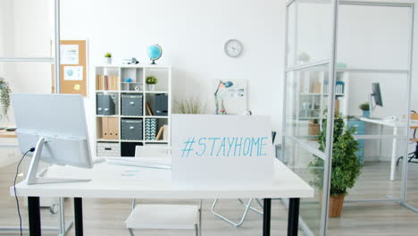 empty home office during pandemic