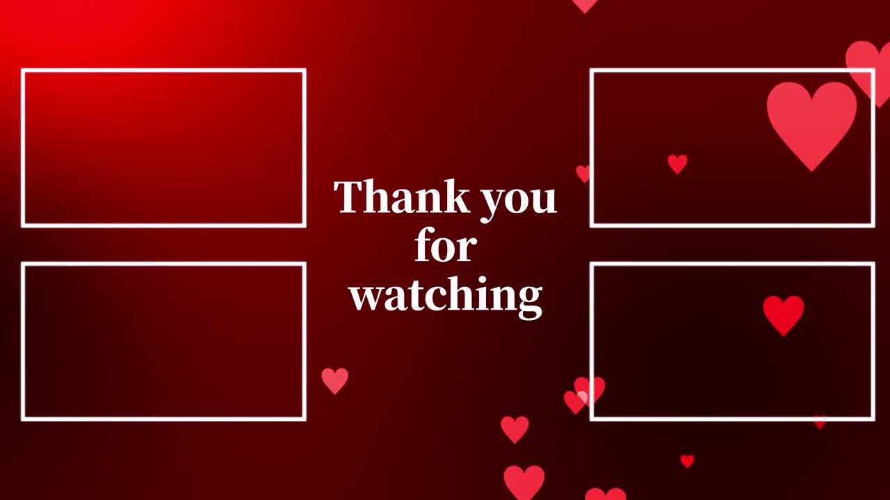 마크 그라데이션 입자, 엔드 카드, 엔딩 스크린, 모션 그래픽