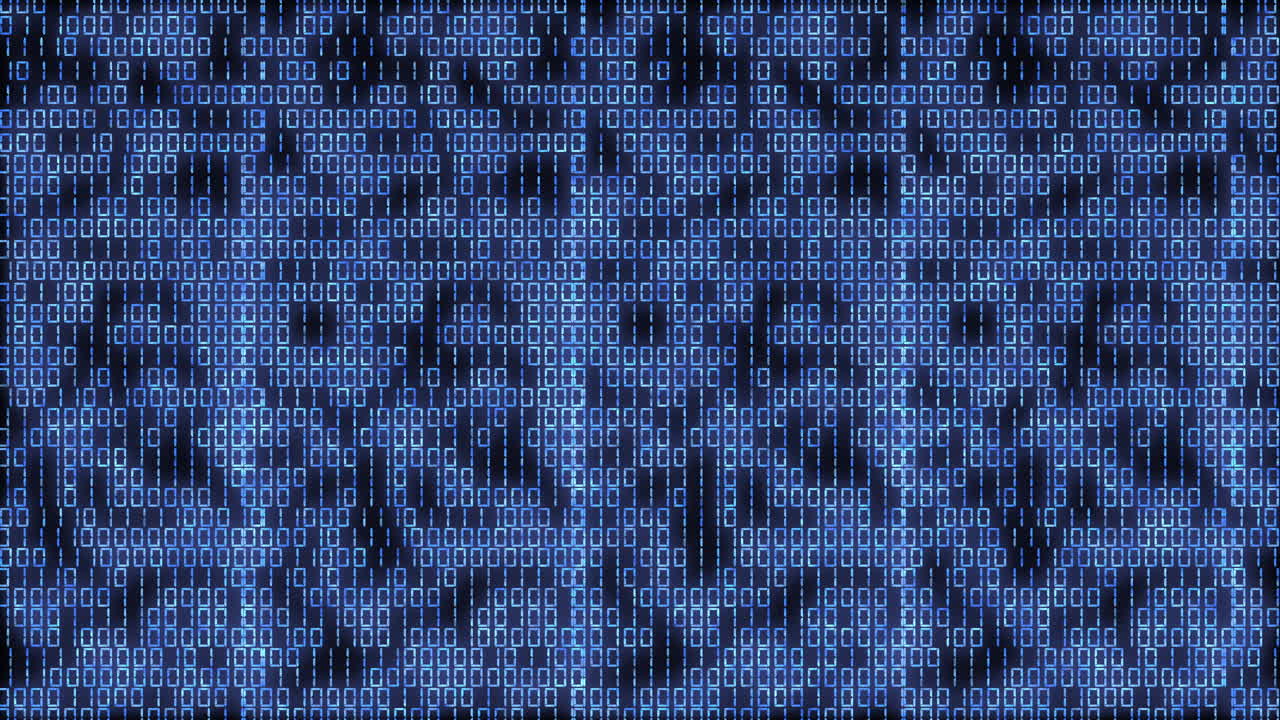 Video of binary numbers displaying and changing on screen depicting digital, technology and openers